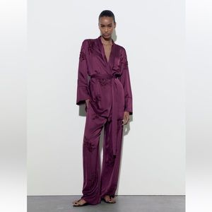 NWT Zara Beaded PANTS Embroidered Set